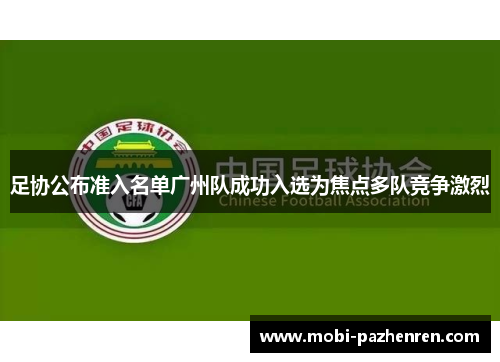 足协公布准入名单广州队成功入选为焦点多队竞争激烈