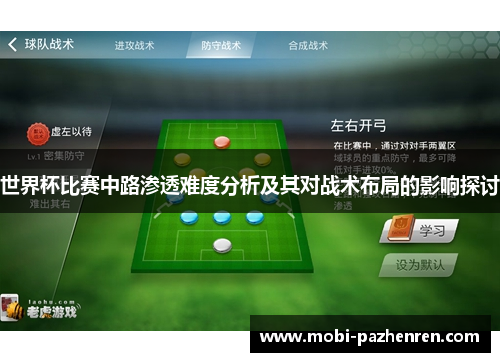 世界杯比赛中路渗透难度分析及其对战术布局的影响探讨